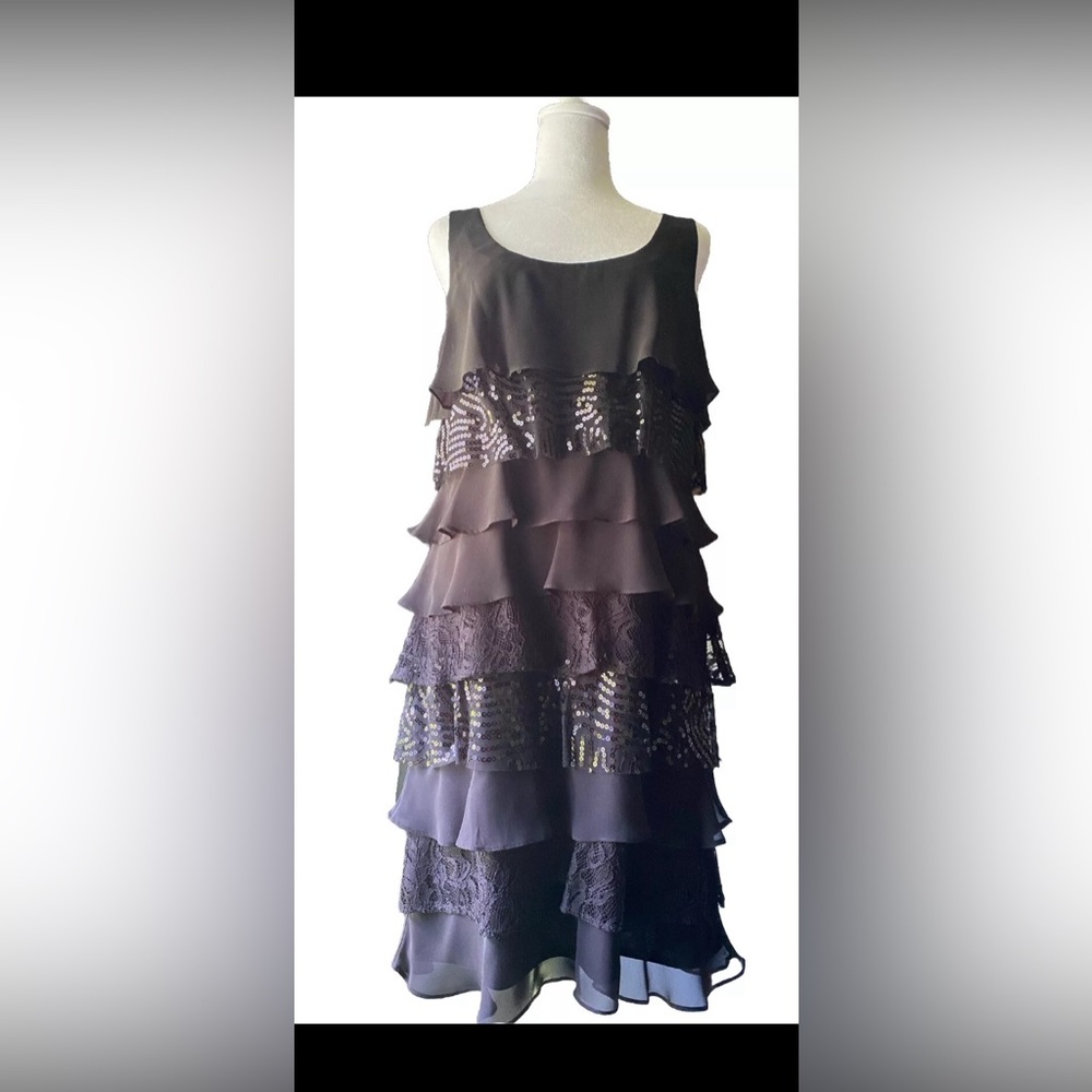 S. L.‎ Fashions 10 Tiered Black Dress